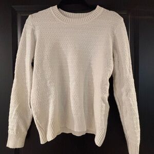 Cyrus Cream Textured Knit Sweater